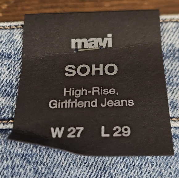 Mavi Soho Tapered Leg High Rise | Light Ripped Recycle BlueSize 27/29 - Picture 9 of 15